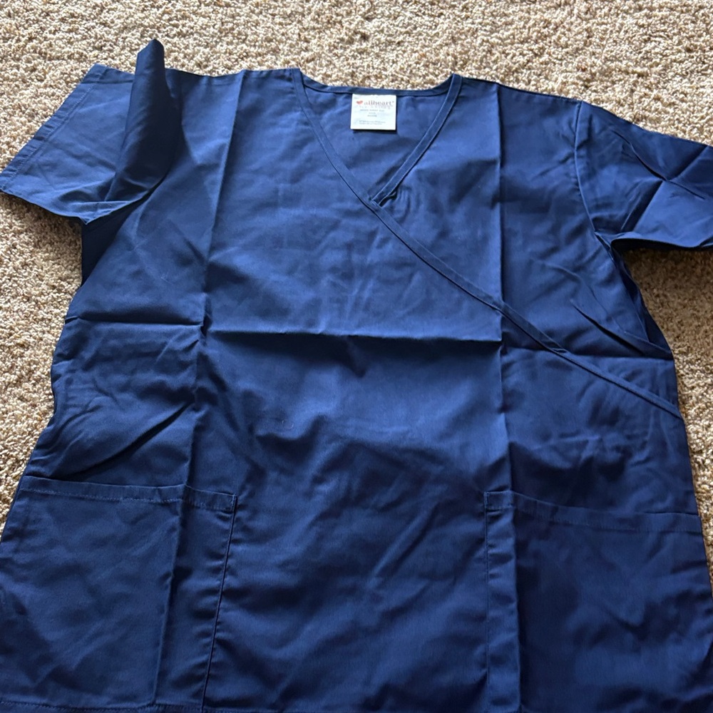 6 scrub tops NWT Navy Blue Women's Scrub Top
